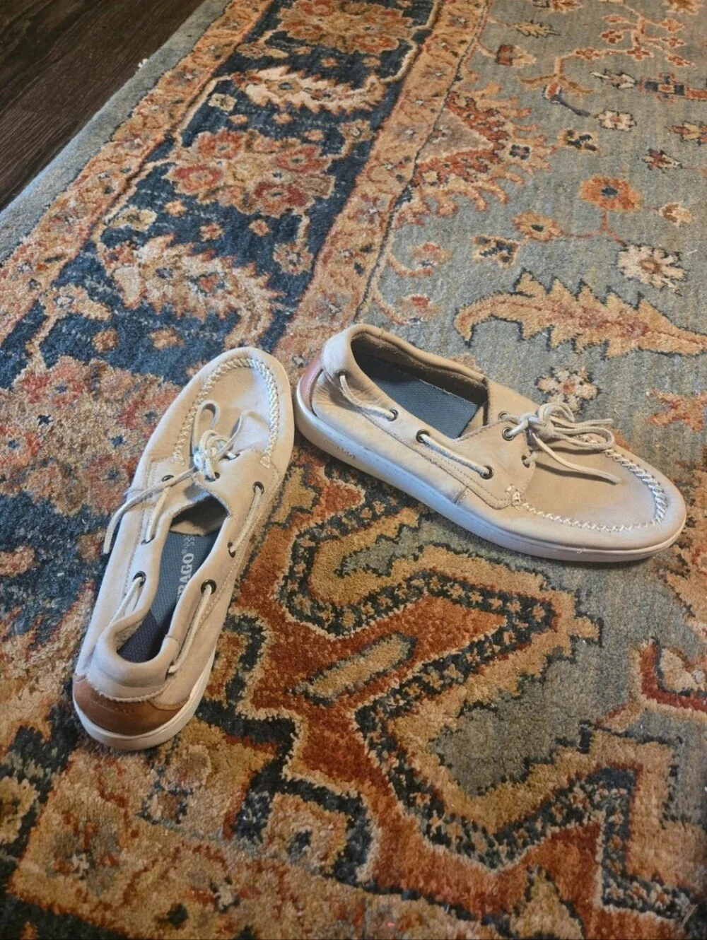 Sperry Men's Light Beige Canvas Boat Shoes